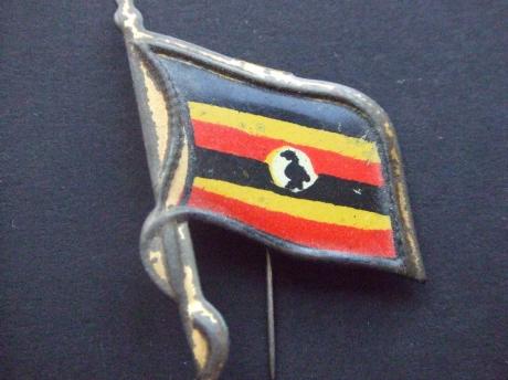 Oeganda land op de evenaar in Oost-Afrika, vlag